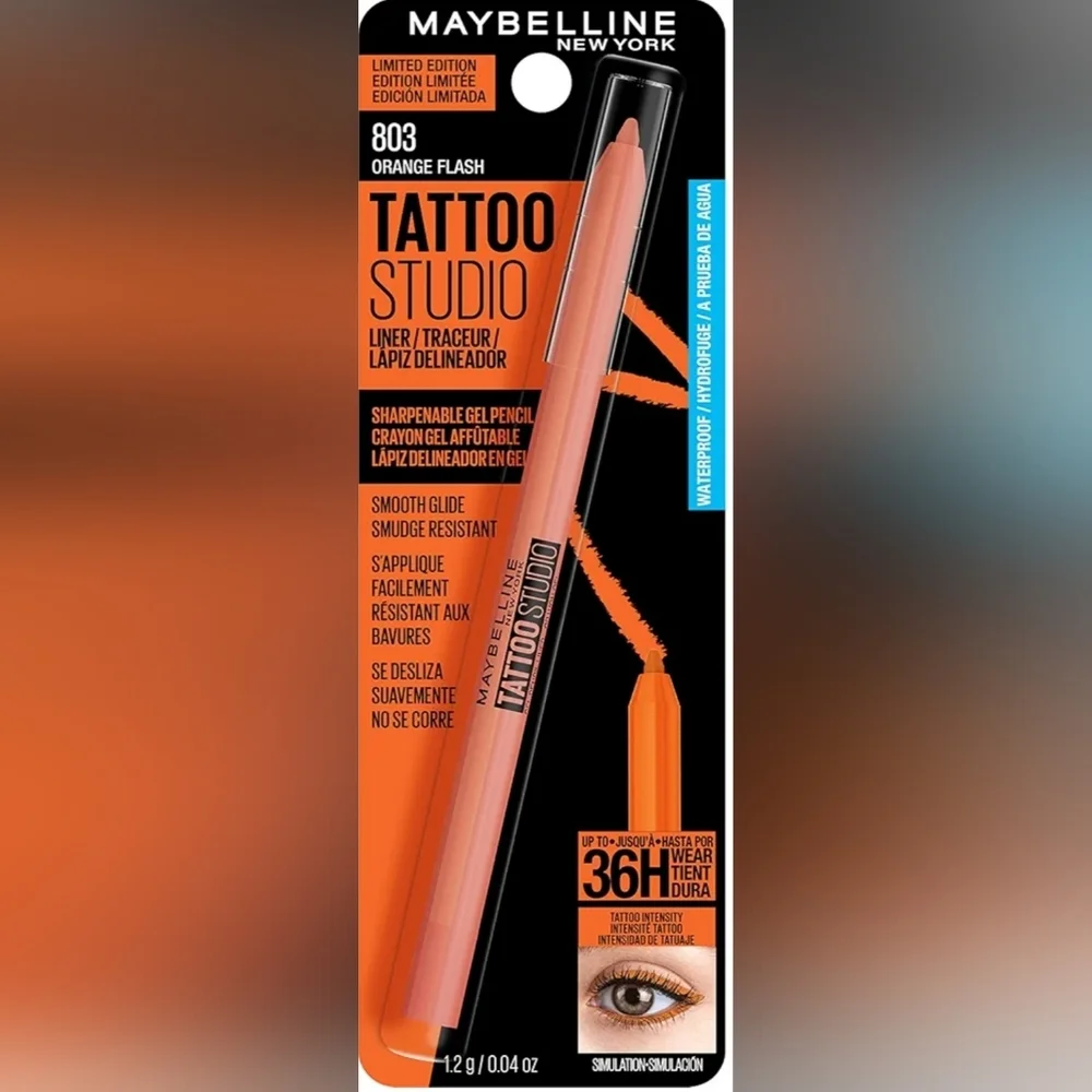 MAYBELLINE New York 2pk orange‎ flash Tattoo Studio smooth glide Eyeliner Pencil